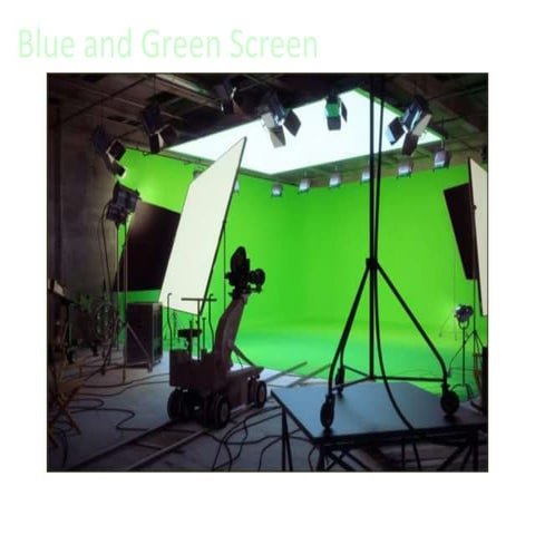 Blue screen and green screen presentation