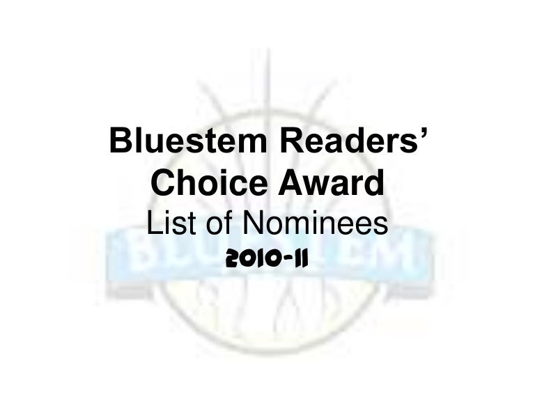Bluestem Award Booktalk