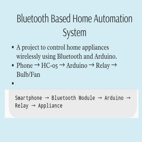 Bluetooth-Based Home Automation System Using Arduino for Wireless ...