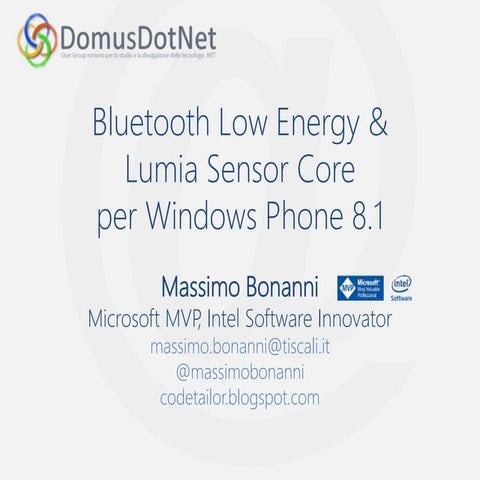 Bluetooth low energy & Lumia Sensor Core per Windows Phone 8.1