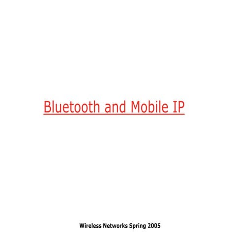 BluetoothMobileIP.ppt