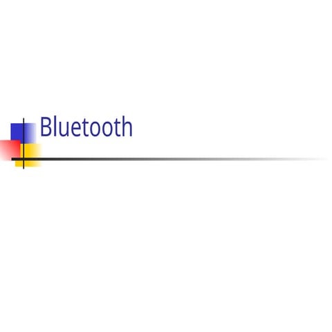 BlueToothOverview based on wireless communication | PPT