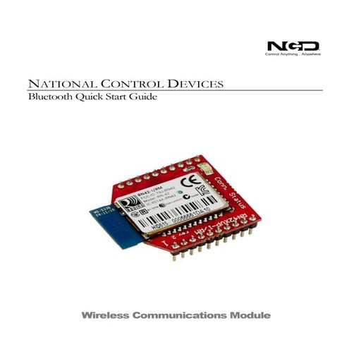 Bluetooth quick start_guide / Controlanything India