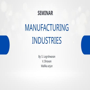 Manufacturing industries class-X (Geography)