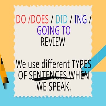to do verbs - do, does, did | PPTX