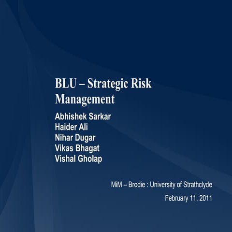 Risk Management