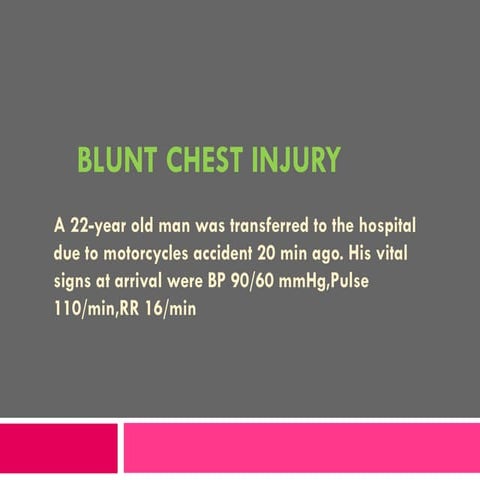 Blunt chest injury