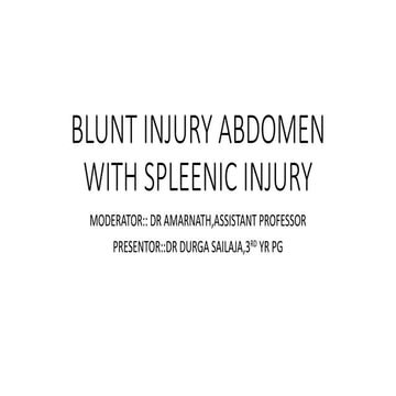Blunt abdominal trauma | PPTX