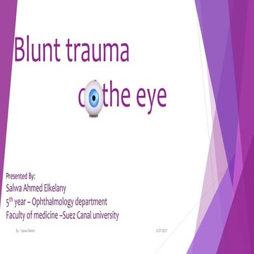 Blunt trauma of the eye 