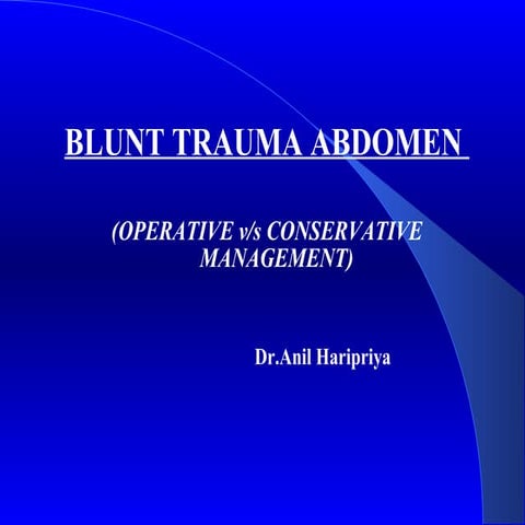 Blunt trauma abdomen
