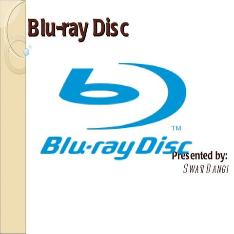 Blu ray disc slides