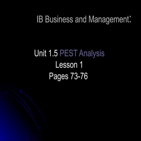 Bm 1.5 External Environment