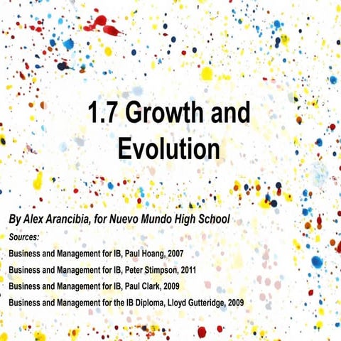 Growth and Evolution