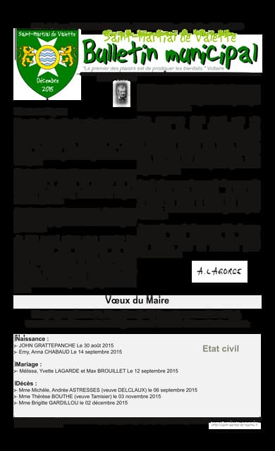 Bulletin Municipal - Décembre 2015 ...