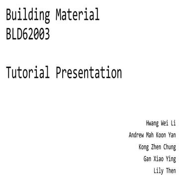 Concrete Presentation of Building Materials