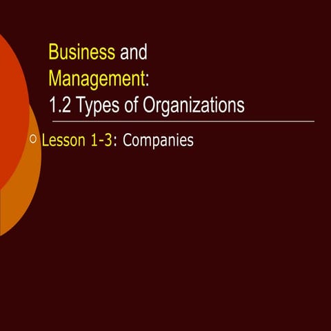 Bm 1.2 Types Of Organizations 