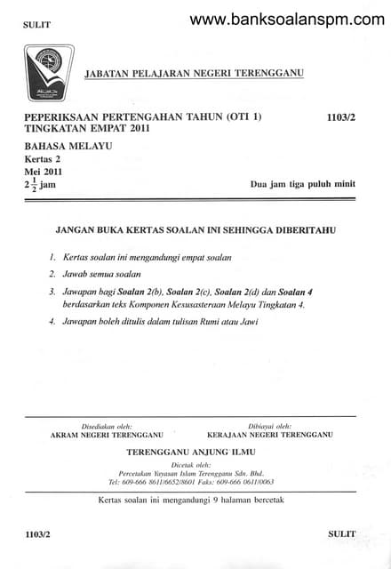 Bm tahun 5 pemahaman