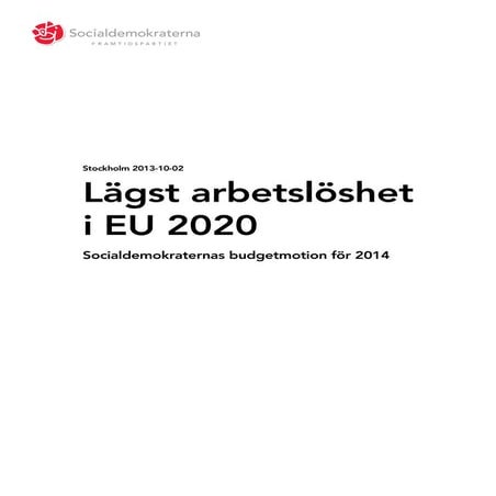 Socialdemokraternas Budgetmotion 2014