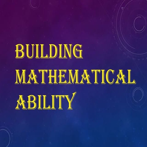 Building Mathematical Ability Foundation Course PowerPoint Presentation-Data ...