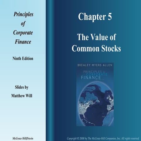 Brealy Corporate Finance Topics for students