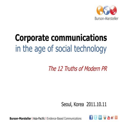 Corporate Communications in the Age of Social Technology