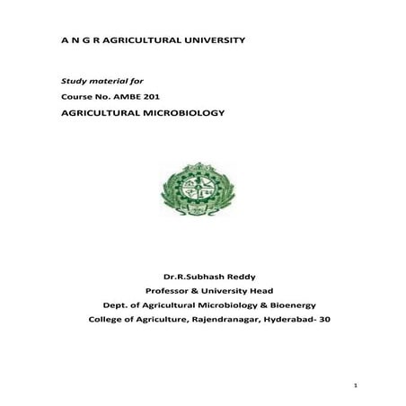 Bmb 103(Agriultural  microbiology)