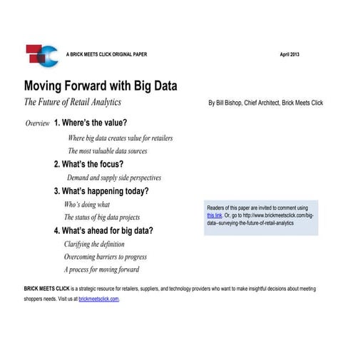 Moving Forward with Big Data: The Future of Retail Analytics
