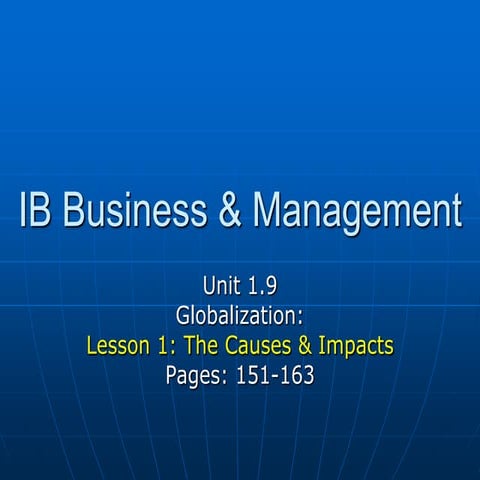 Bm Chapter 1.9 Globalization