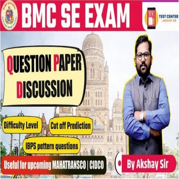 BMC IBPS IMP Questions For Civil Engineer student