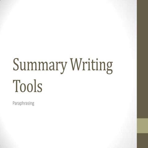Bmc o&n english_comprehension(summary)_writing tools_slideshare