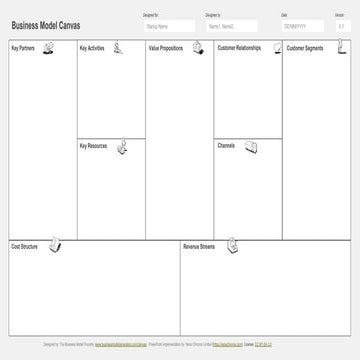 Business Model Canvas Template by Osterwalder and Pygneur | PPTX