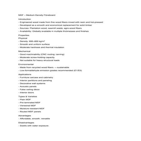 Building materials and construction technology