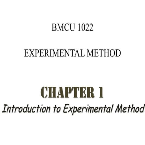 Bmcu 1022 chapter 1