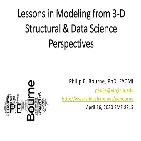 Lessons in Modeling from 3-D Structural & Data Science Perspectives | PPT