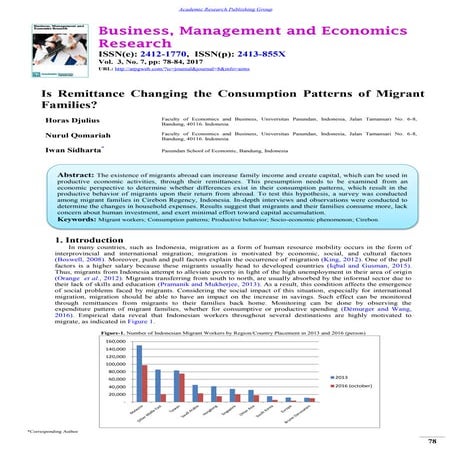 Is Remittance Changing the Consumption Patterns of Migrant Families?
