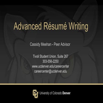 Advanced Resume Writing