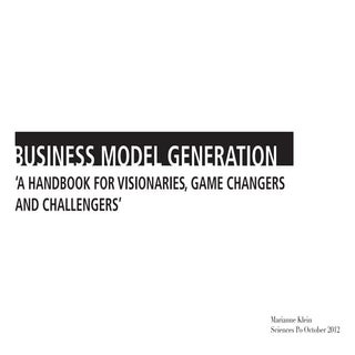 Book Review/ Business Model Generation