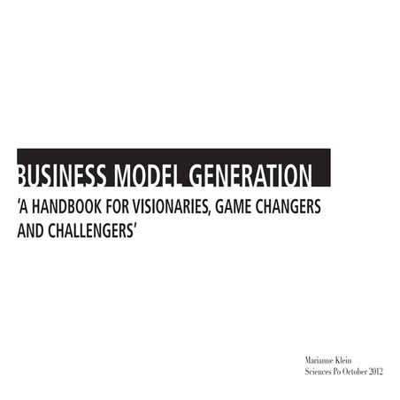 Book Review/ Business Model Generation
