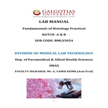 Histology Lab manual