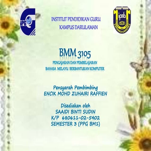 BMM 3105 PWPOINT | PPTX