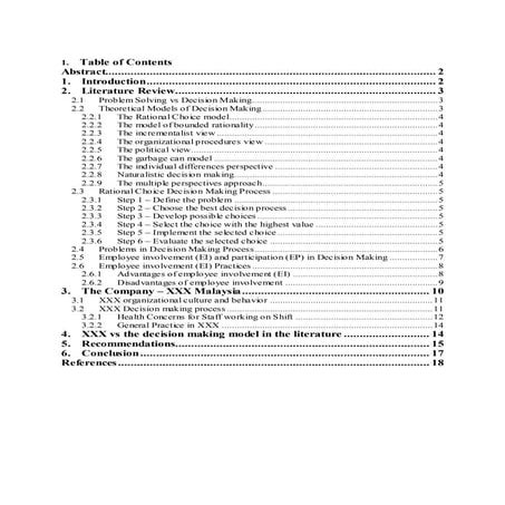 Decision Making Process