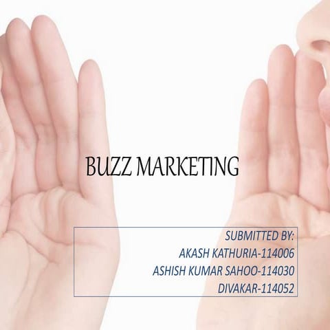 Buzz marketing ppt