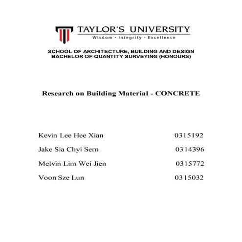 Building Material (Concrete) 