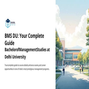 BMS DU Course: Comprehensive Guide to Management Excellence and Career ...