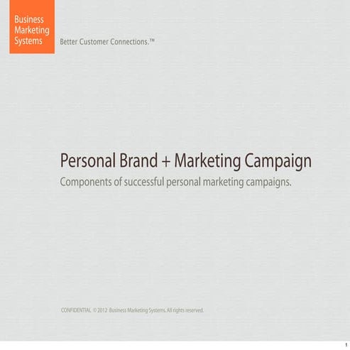 Components Of A Successful Personal Brand Campaign