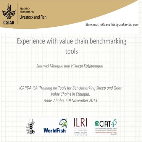 Experience with value chain benchmarking tools 