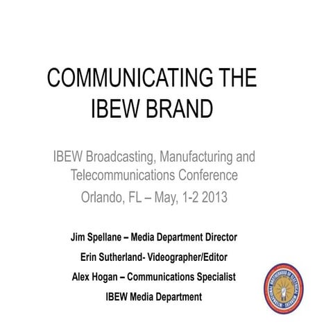 Communicating the IBEW Brand 
