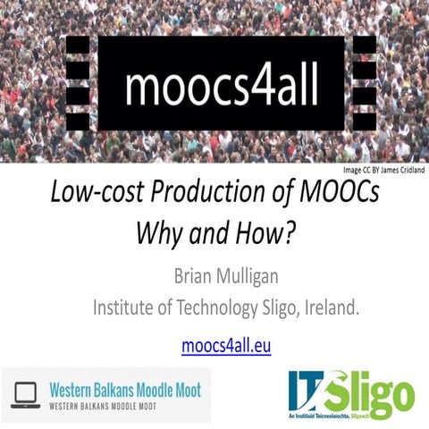 Low-cost production of MOOCs.  Why and How.