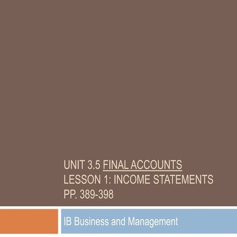 BM Unit 3.5 Final Accounts
