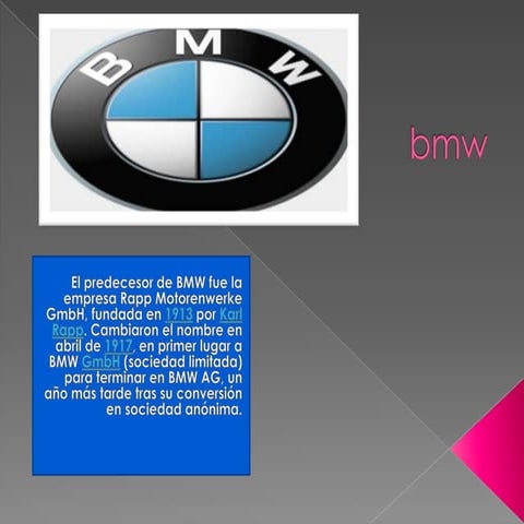 La historia de bmw | DOCX